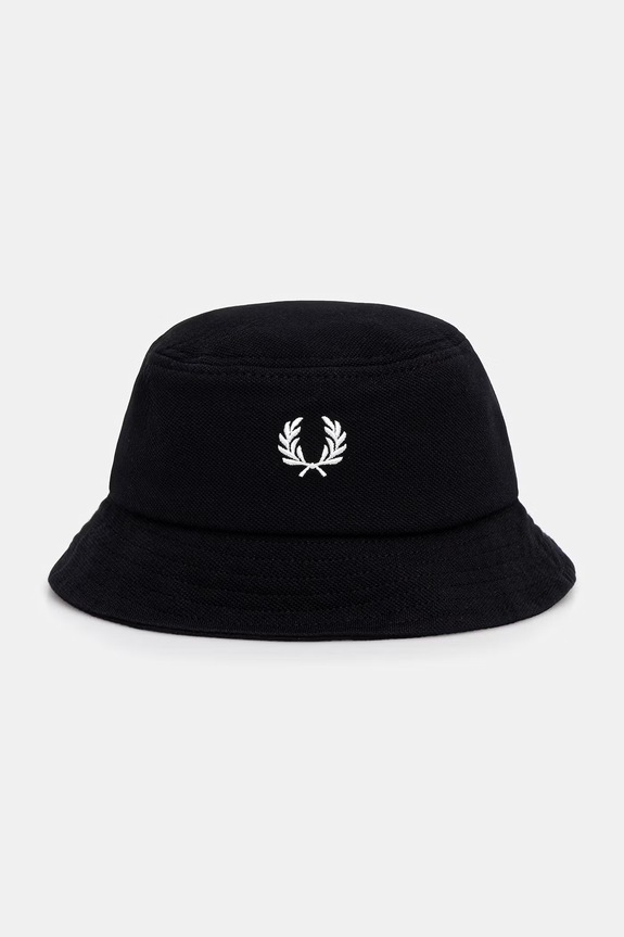 Fred Perry bucket hat męski bawełniany czarny HW2296