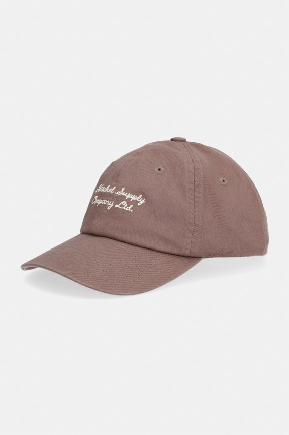 Καπέλο Herschel Sylas Vintage Cotton απλικέ καφέ 50749.07245.OS