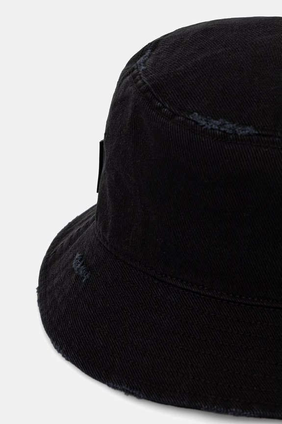 Martine Rose Signature kapelusz bucket bawełniany 1224WP13002 czarny SS26