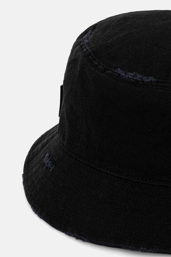 Martine Rose Signature kapelusz bucket bawełniany 1224WP13002 czarny SS26