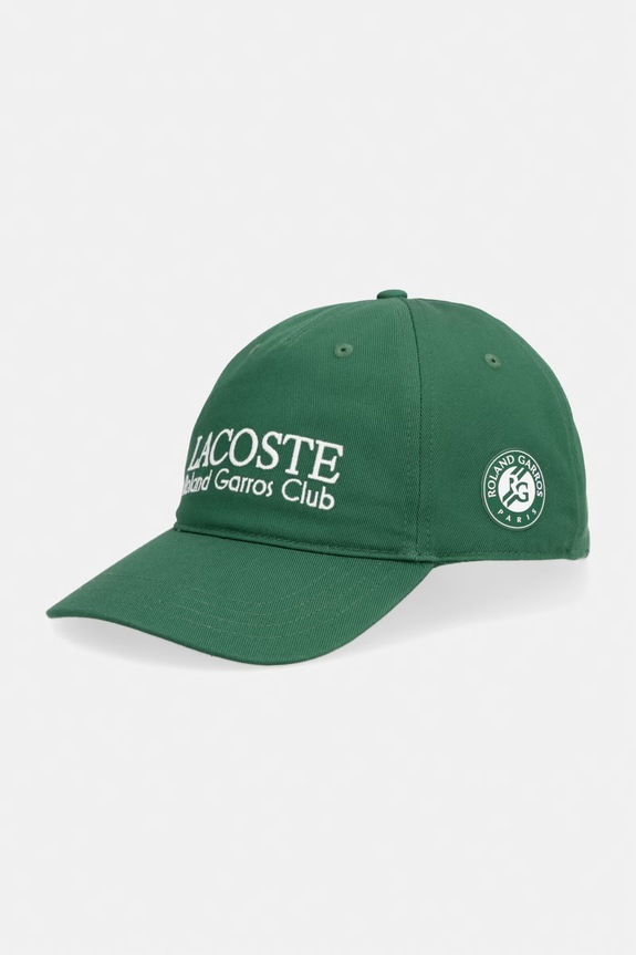Lacoste Čiapka so šiltom bavlnená zelená RK0378