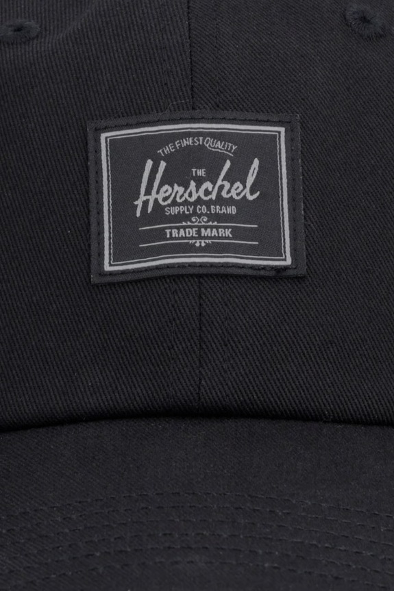 Herschel čiapka so šiltom bavlnená Sylas Classic 50554.05881 čierna SS26