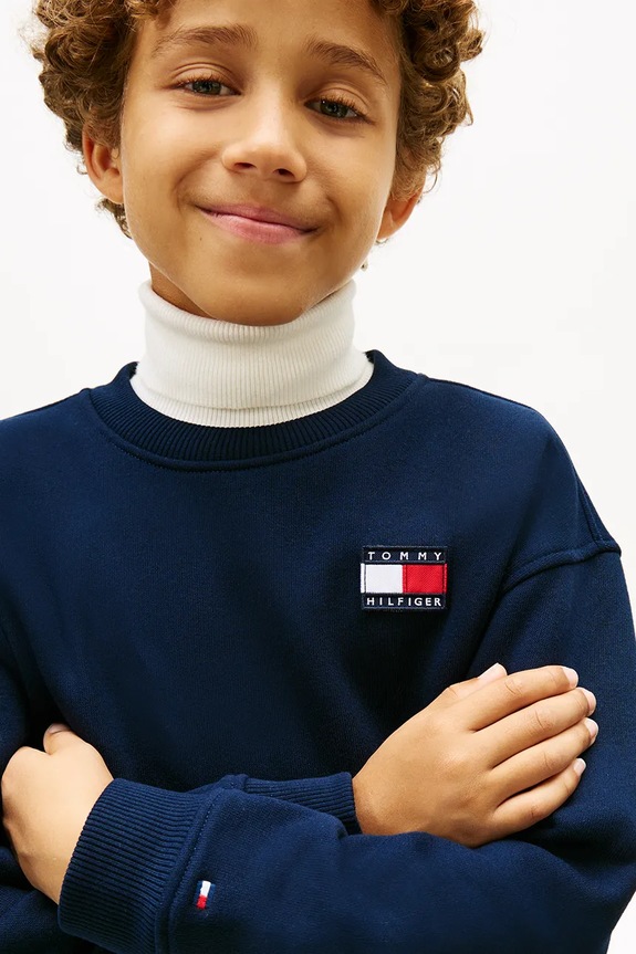 Dječja trenirka Tommy Hilfiger KS0KS00708.128.176.PPY2 mornarsko plava SS26