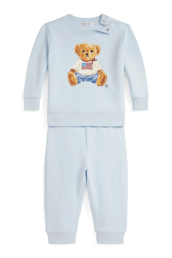 Polo Ralph Lauren trening bebeluși tricotaj albastru 320P02078001