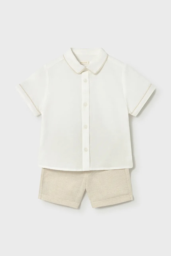 Mayoral set pentru copii cu o notă de in 1225.3A.Baby.PPY2 bej SS26