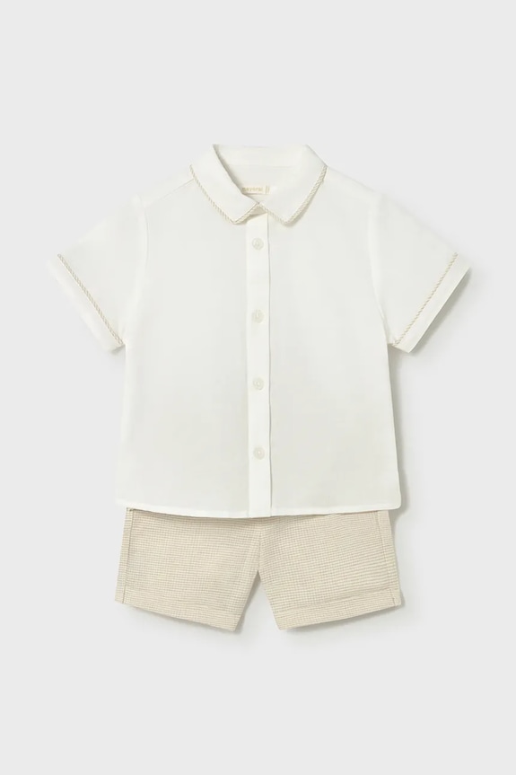Mayoral set pentru copii cu o notă de in 1225.3A.Baby.PPY2 bej SS26