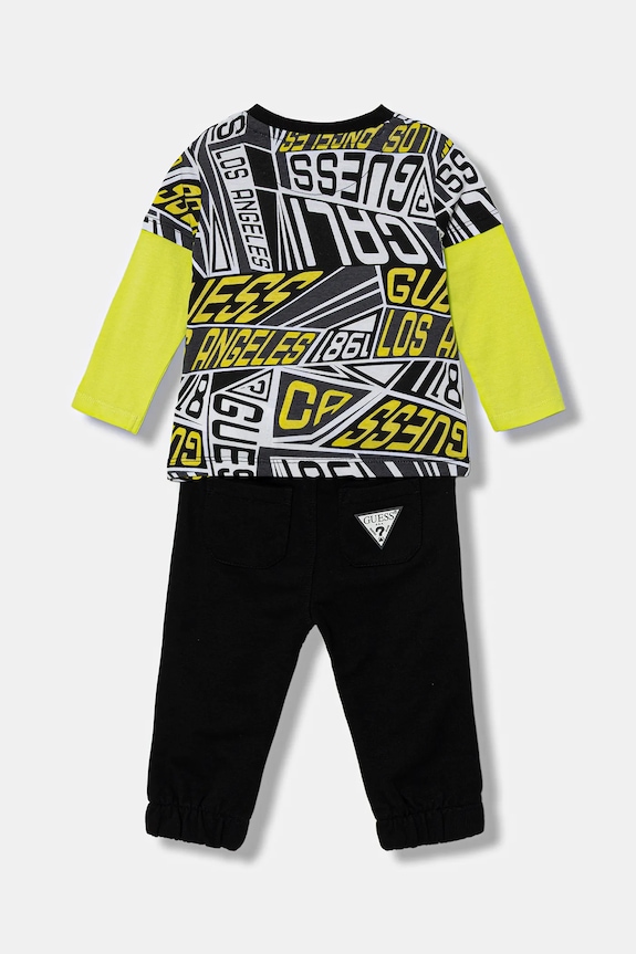 Детский хлопковый комплект Guess I6RG00.K8HM4.PPY2 чёрный SS26