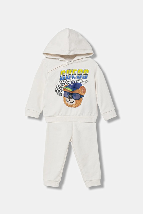 Дитячий спортивний костюм із бавовни Guess 2-pack гладкий бежевий I6RG04.KA6R4.PPY2