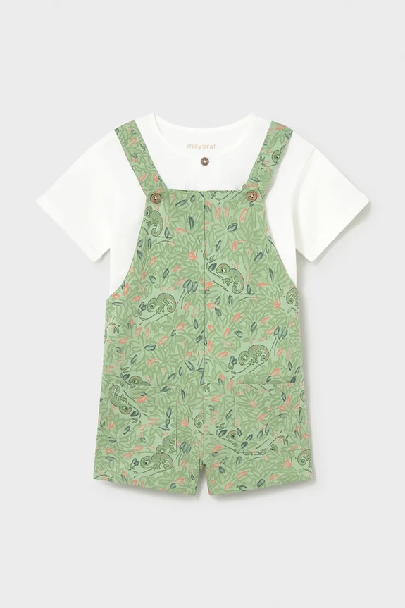 Παιδικό βαμβακερό σετ Mayoral βαμβάκι πράσινο 1664.3F.Baby.PPY2