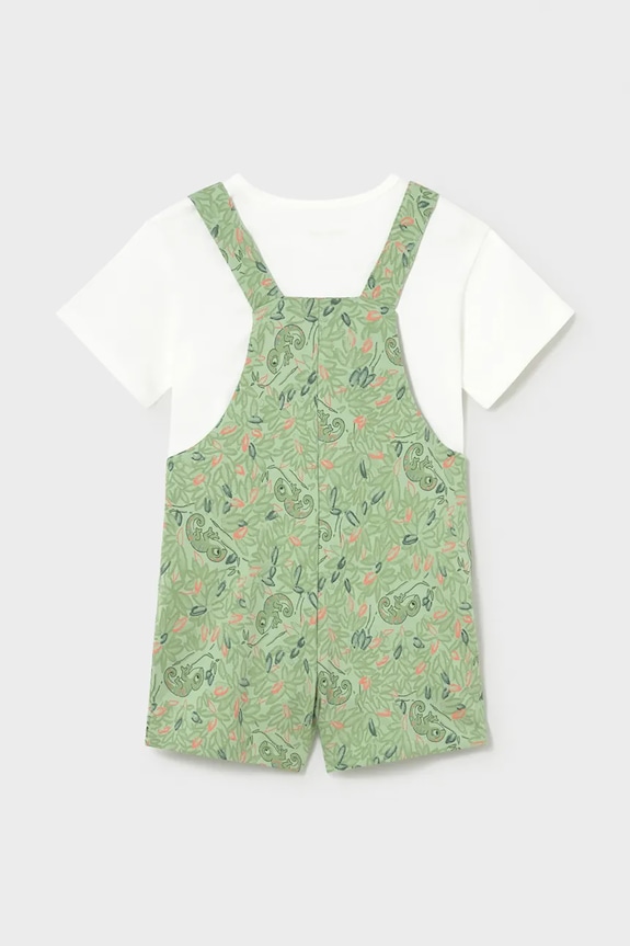 Παιδικό βαμβακερό σετ Mayoral 1664.3F.Baby.PPY2 πράσινο SS26