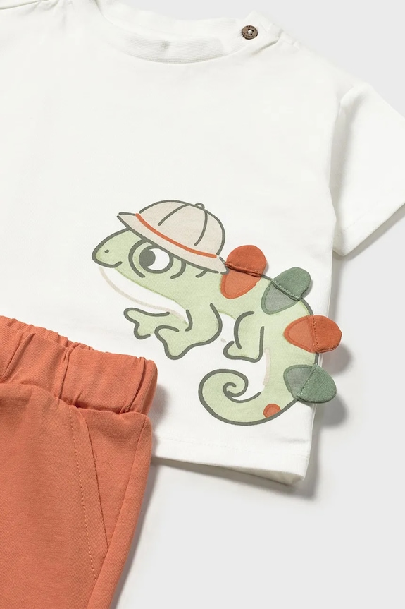 Chlapec Detská bavlnená súprava Mayoral 1668.3D.Baby.PPY2 oranžová
