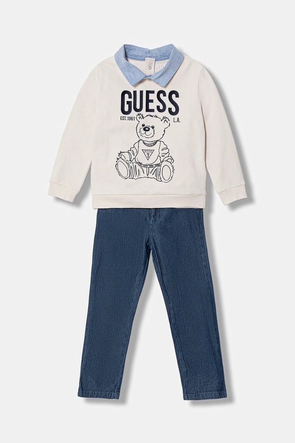 Guess komplet bawełniany dziecięcy 2-pack bawełna beżowy N6RG06.K82T0.PPY2