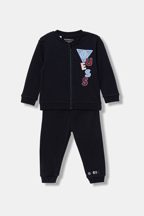 Guess komplet bawełniany niemowlęcy P6RG06.KA6W4.PPY2 granatowy SS26