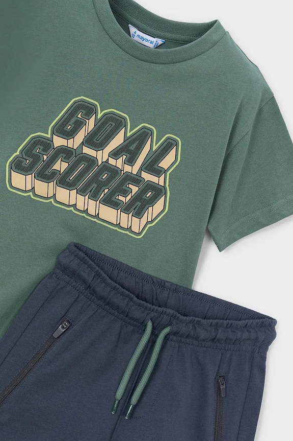 Dečki Otroški bombažen komplet Mayoral 3606.5G.Mini.PPY2 zelena