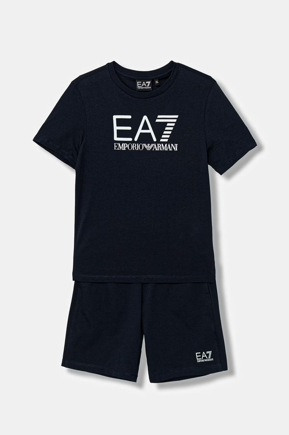 EA7 Emporio Armani set de bumbac pentru copii bumbac bleumarin 7B000302.AF10375