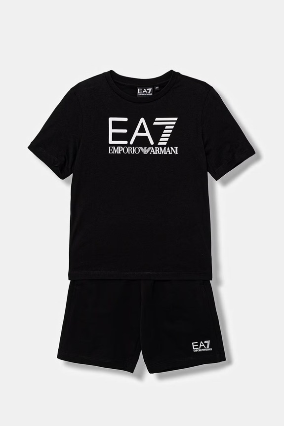 EA7 Emporio Armani komplet bawełniany dziecięcy nadruk czarny 7B000302.AF10375