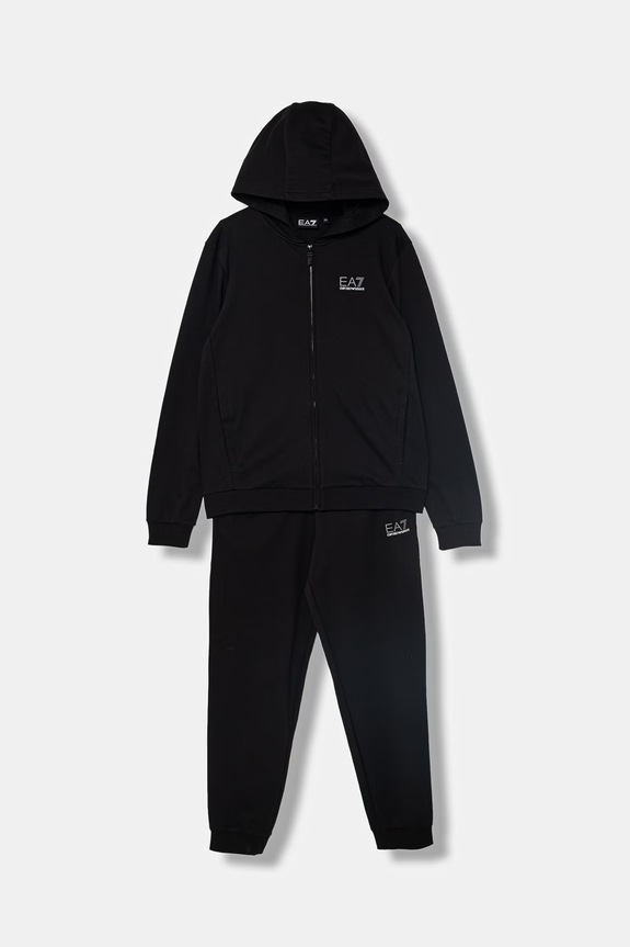 EA7 Emporio Armani φόρμα παιδική βαμβακερή μαύρο 7B000301.AF13512