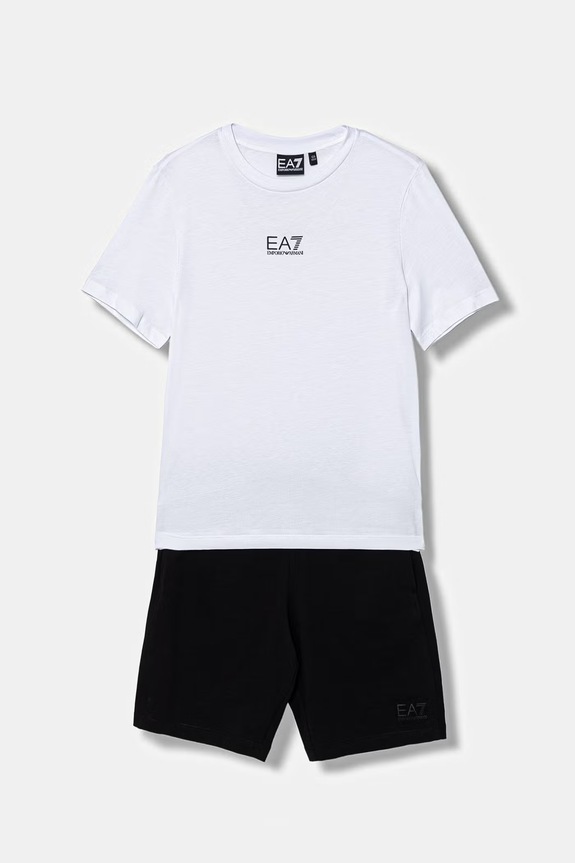 EA7 Emporio Armani komplet bawełniany dziecięcy bawełna biały 7B000294.AF10378
