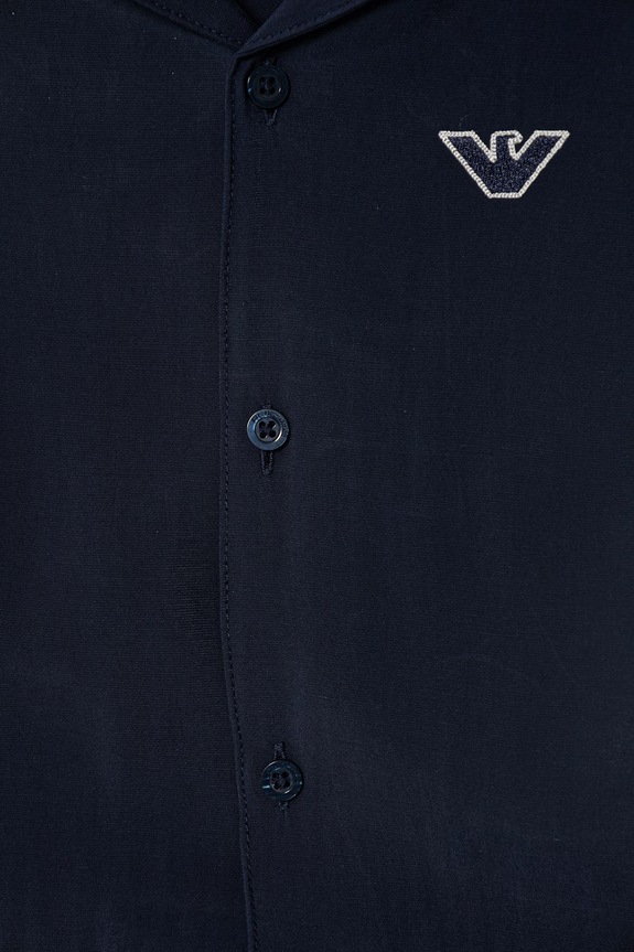 Emporio Armani komplet codzienny niemowlęcy z wiskozy granatowy EB001115.AF20699