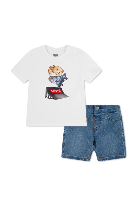 Komplet za bebe Levi's SKATER LEVI TEE & DENIM SE 6EP629 bijela SS26