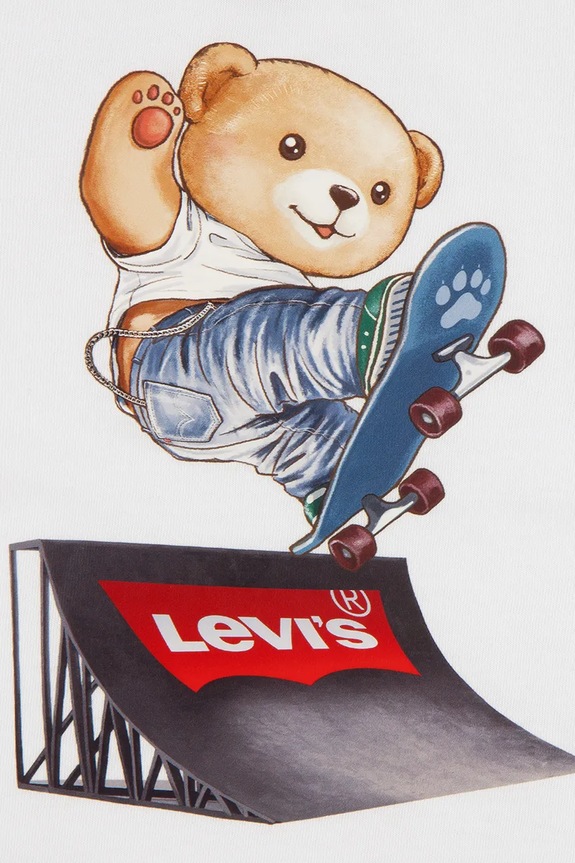 Komplet za bebe Levi's SKATER LEVI TEE & DENIM SE bijela 6EP629