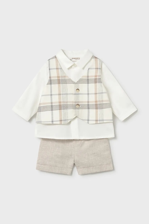 Mayoral Newborn komplet niemowlęcy 1269.1L.Newborn.PPY2 beżowy SS26