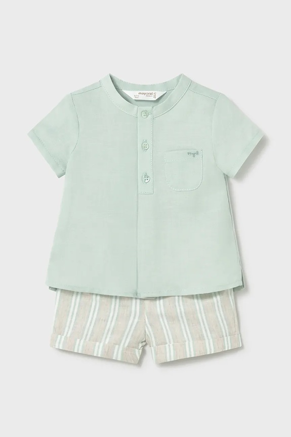 Komplet za bebe s dodatkom lana Mayoral Newborn pletivo bež 1270.1L.Newborn.PPY2