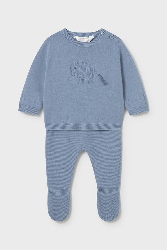 Detská bavlnená súprava Mayoral Newborn nášivka modrá 1502.1D.Newborn.PPY2