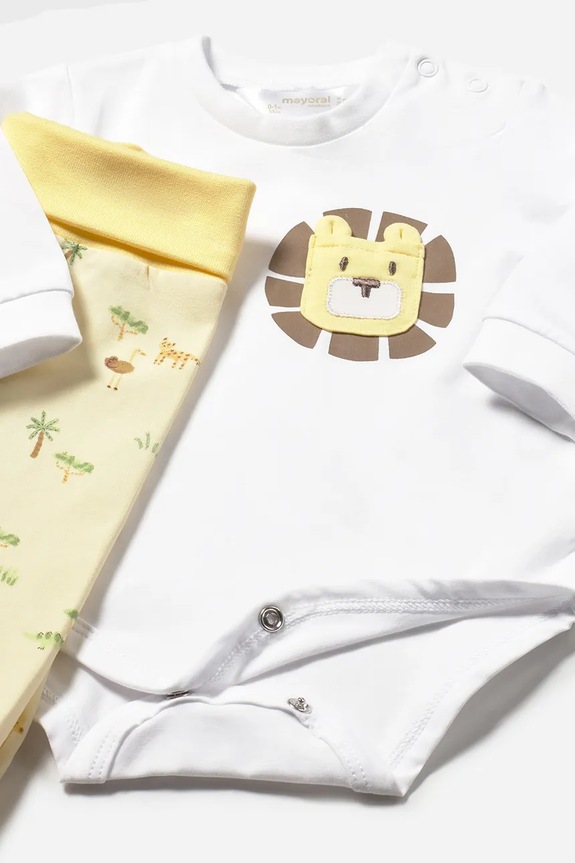 Chłopiec Mayoral Newborn komplet niemowlęcy 1504.1G.Newborn.PPY2 żółty