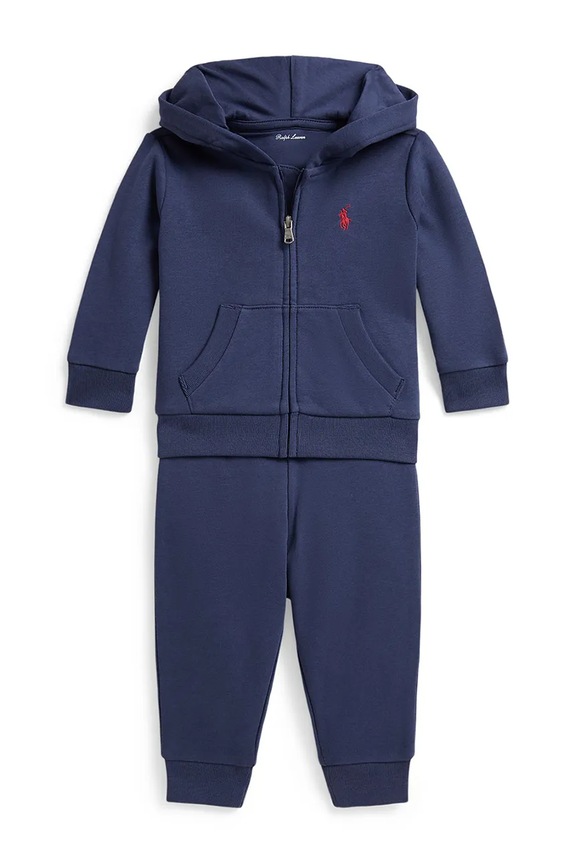 Βρεφική φόρμα Polo Ralph Lauren πλεκτό ύφασμα σκούρο μπλε 320965307501