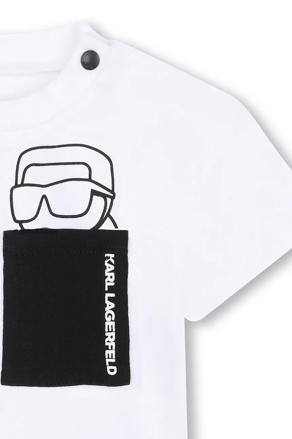 Karl Lagerfeld dres bawełniany niemowlęcy biały Z31052.86