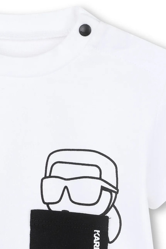 Karl Lagerfeld dres bawełniany niemowlęcy Z31052.86 biały