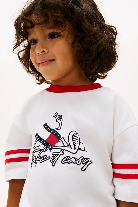 Tommy Hilfiger compleu pentru copii, din bumbac KB0KB10410.92.116.PPY2 albastru