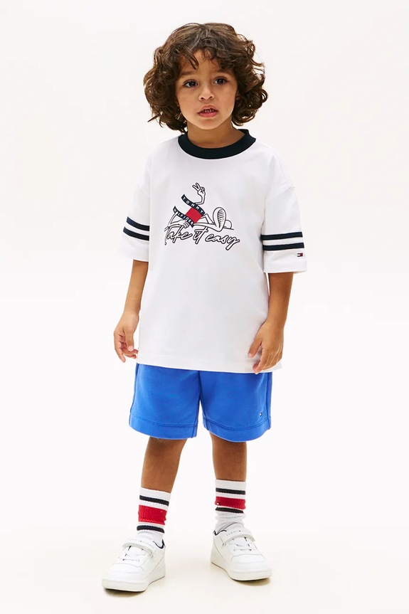 Tommy Hilfiger compleu pentru copii, din bumbac bleumarin KB0KB10410.92.116.PPY2