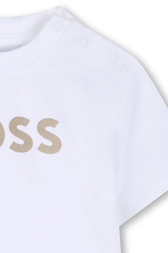 BOSS komplet codzienny dziecięcy bawełniany beżowy J53048