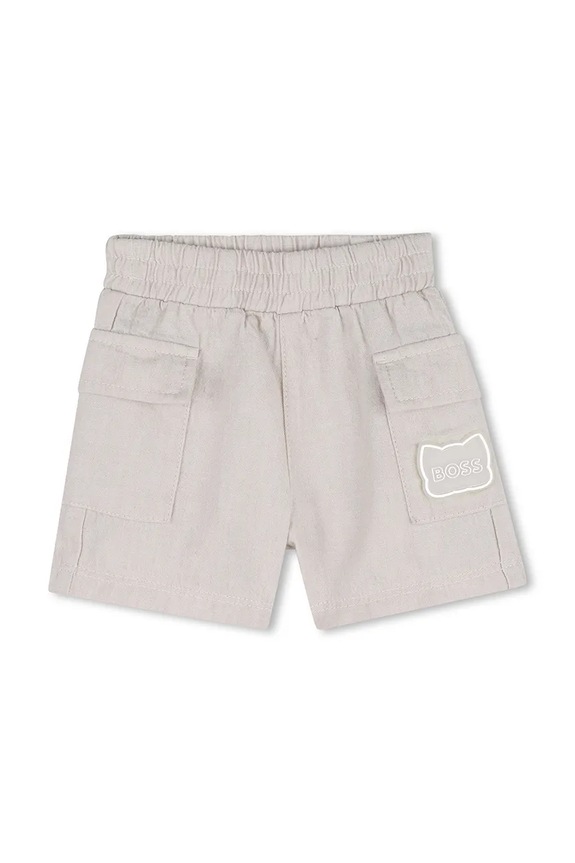 BOSS komplet z dodatkiem lnu niemowlęcy biały J53050