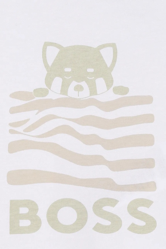 BOSS komplet z dodatkiem lnu niemowlęcy J53050 biały