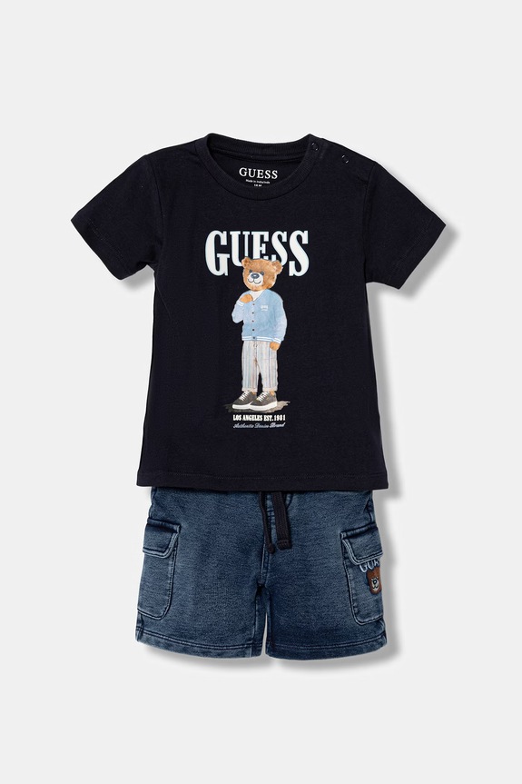 Παιδικό σετ Guess 2-pack απλικέ σκούρο μπλε I6GG04.K8HM4.PPY2.M