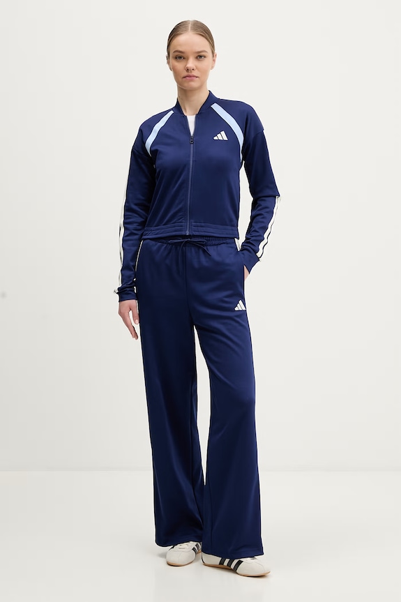 adidas tuta da ginnastica Teamsport applique blu navy KB8179