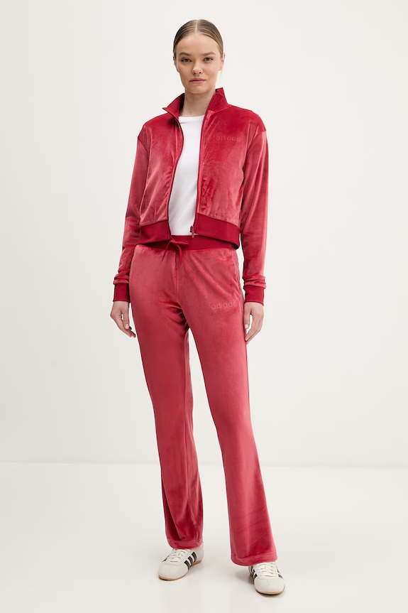 adidas tuta in velluto Glam maglia rosso KB8946