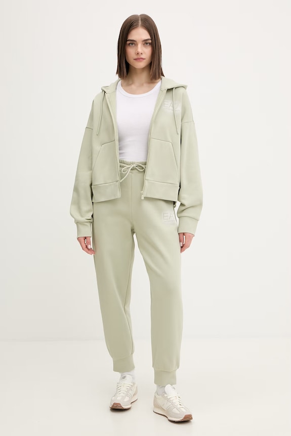 Tepláková súprava EA7 Emporio Armani potlač zelená AF10377.7W000947