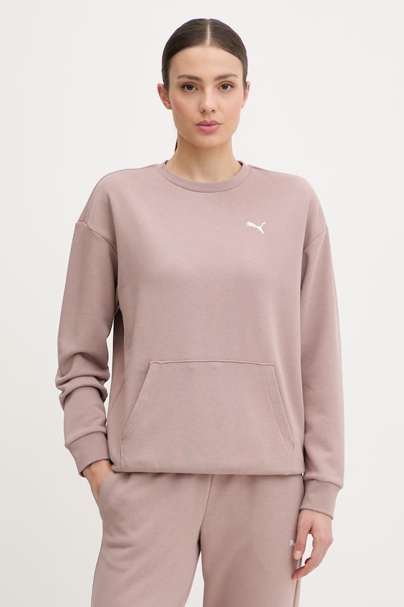 Oblečenie Puma tepláková súprava dámska Relaxed Sweat suit 691900 béžová