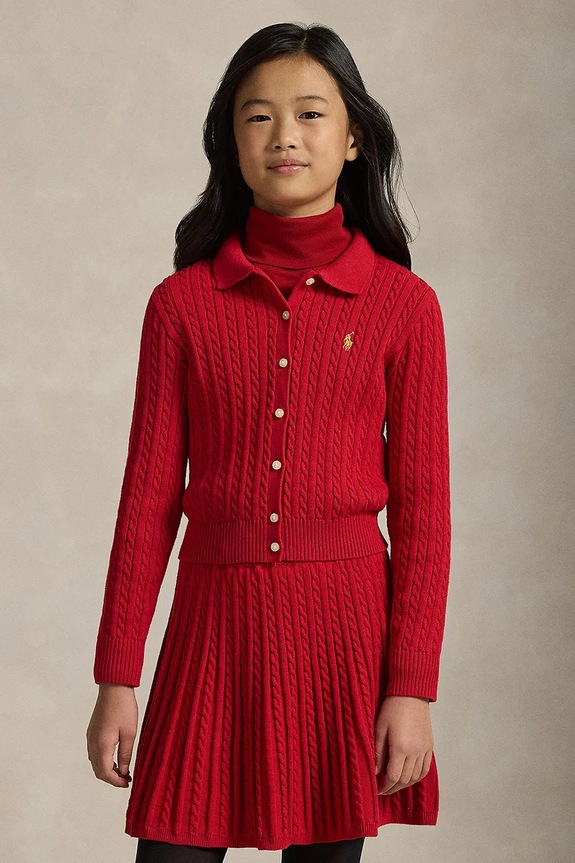 Detská bavlnená súprava Polo Ralph Lauren bavlna červená 313950779500