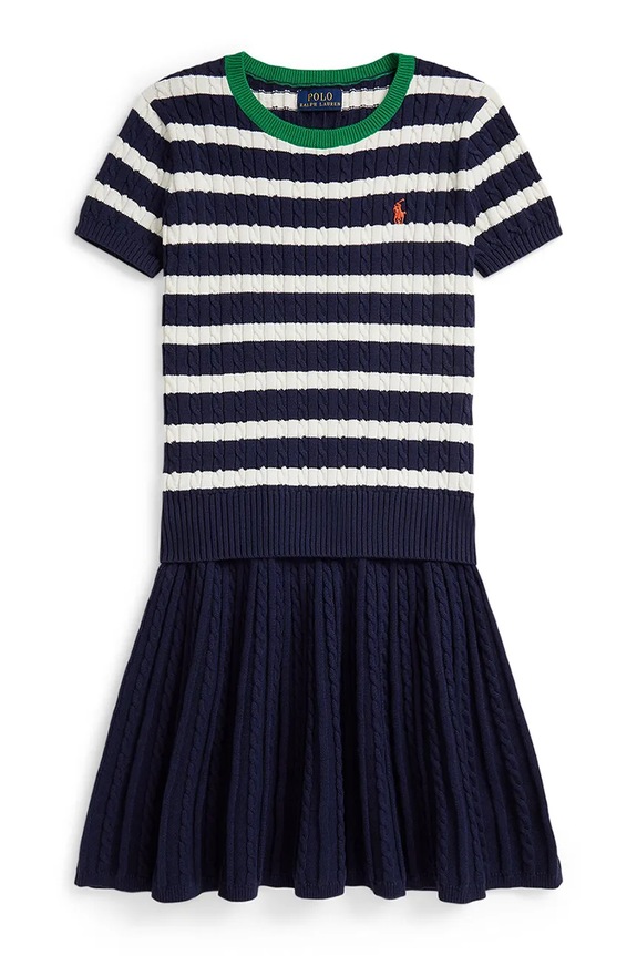 Polo Ralph Lauren komplet bawełniany dziecięcy wzorzyste granatowy 313956875500