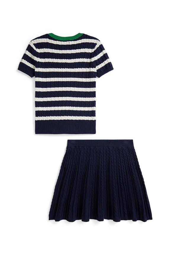 Polo Ralph Lauren komplet bawełniany dziecięcy 313956875500 granatowy SS26