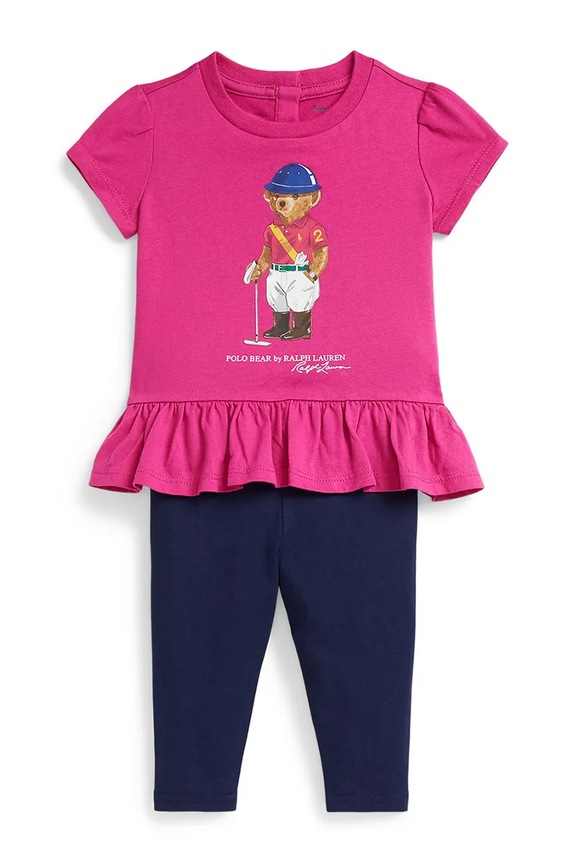 Sada pre bábätká Polo Ralph Lauren pletenina ružová 310A98934001