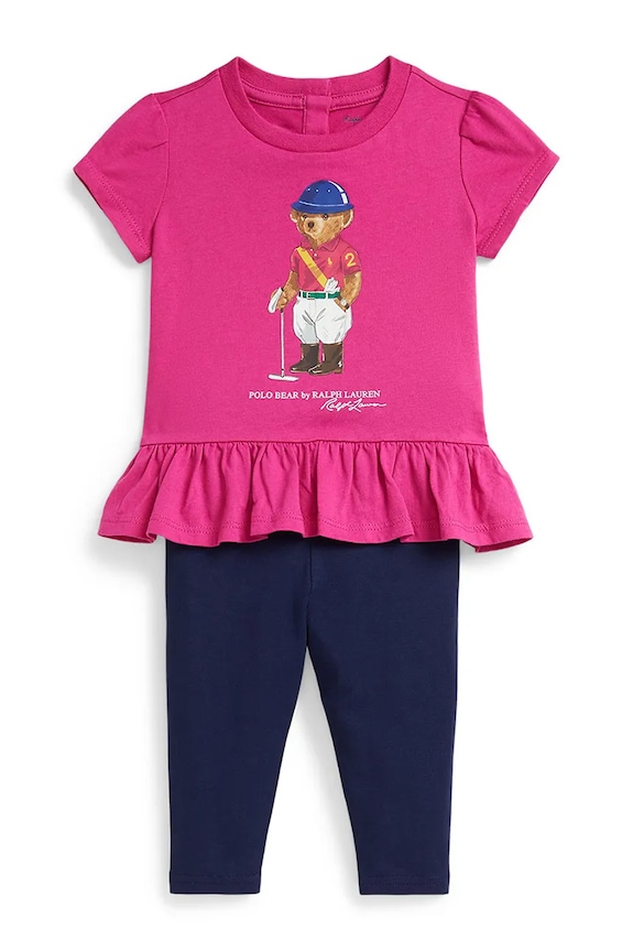Sada pre bábätká Polo Ralph Lauren pletenina ružová 310A98934001
