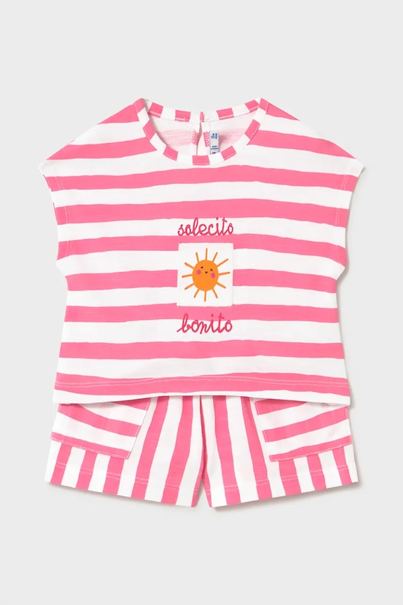 Mayoral set de bumbac pentru bebeluși bumbac roz 1208.4K.Baby.PPY2