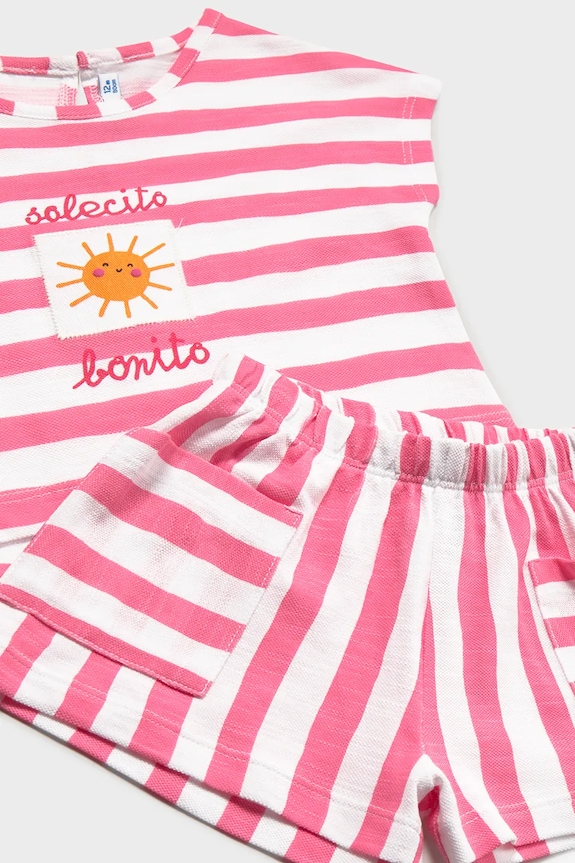 Fete Mayoral set de bumbac pentru bebeluși 1208.4K.Baby.PPY2 roz