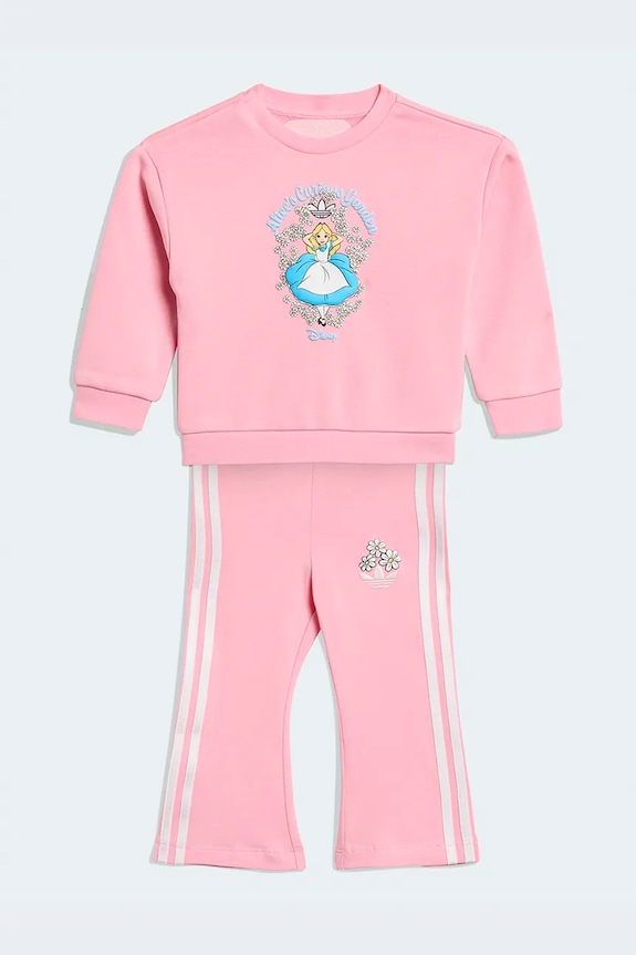 Otroška trenirka adidas Originals DISNEY Pletenina roza KE0479